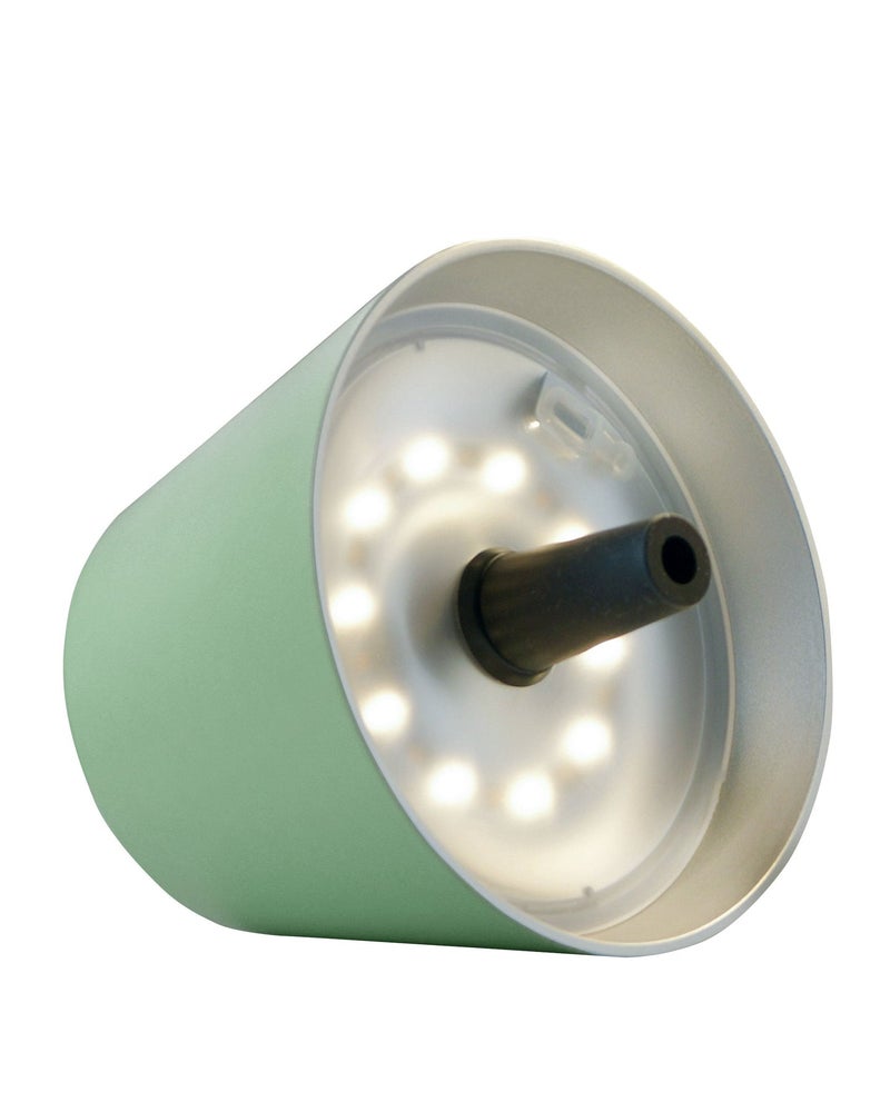 Sompex Top 2.0 Bottle Table Lamp Matte Finish | Stylish Rechargeable LED Lamp | Modern, Wireless & Portable Design | Perfect for Indoor & Outdoor | Adjustable light settings | 12.5x11 cm - Olive Green - Image 2